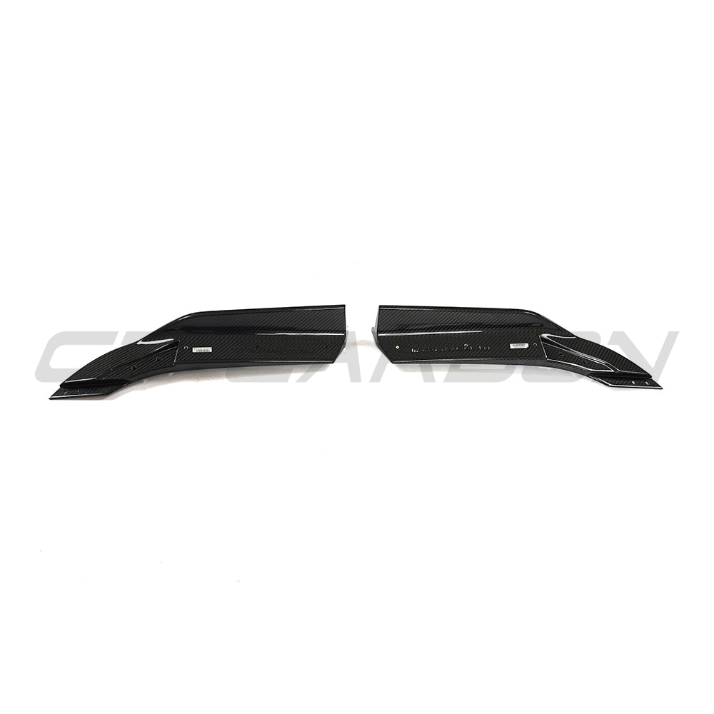 Audi RS6/RS7 C8 carbon fiber diffuser by CT Design, showcasing sleek carbon fiber finish and aerodynamic design.