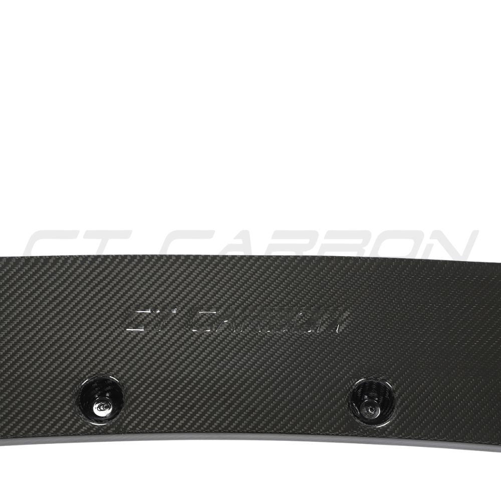 Audi RS6 C8 full carbon fibre kit by CT Design, featuring a carbon fibre splitter on the sporty Avant model.