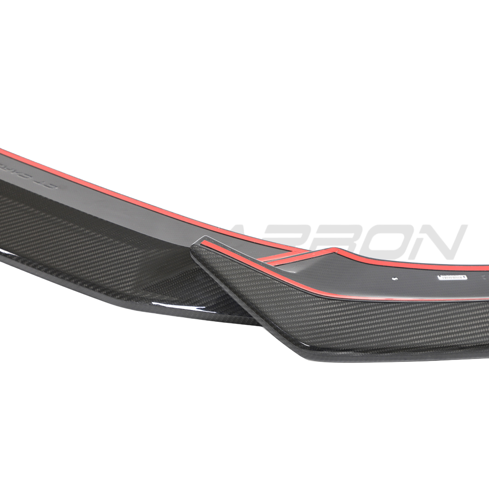 Audi RSQ8 2020-2025 carbon fibre front splitter by CT Design, showcasing the sleek aerodynamic upgrade for the vehicle's front end.