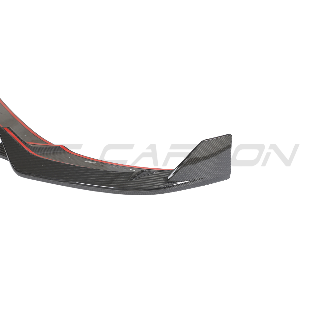 Audi RSQ8 2020-2025 carbon fibre front splitter by CT Carbon, showcasing sleek, lightweight aerodynamic car accessory.