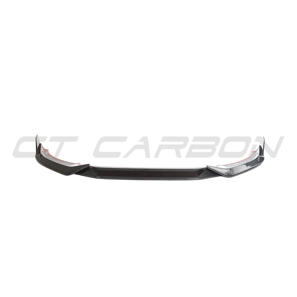 Audi RSQ8 2020-2025 carbon fiber front splitter by CT Design, showcasing sleek, lightweight automotive splitters for enhanced aerodynamics.