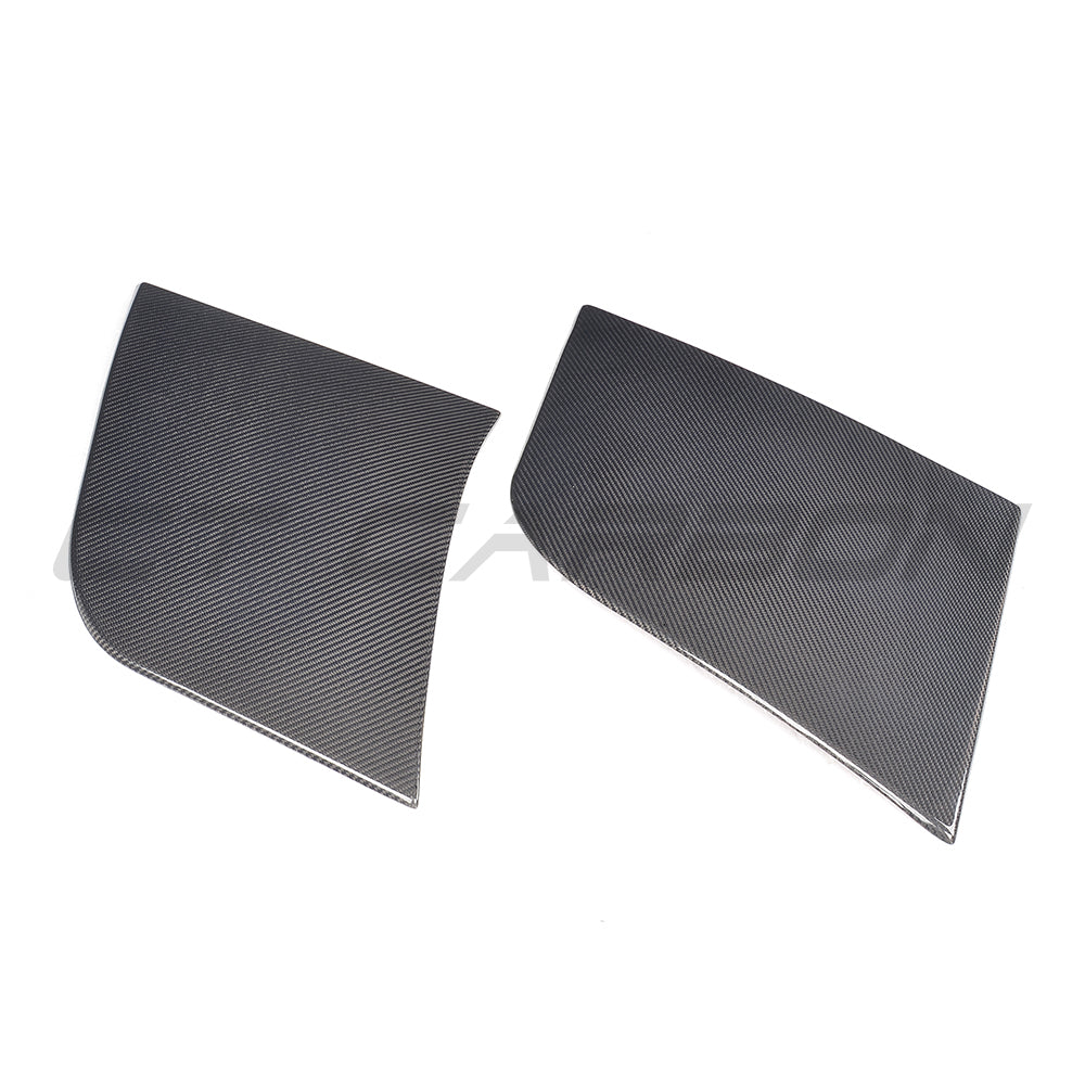 Carbon fiber rear quarter stick-on accessory for Audi TT/TTS/TTRS Quattro MK3 2015-2020 by CT Carbon, shown on vehicle.