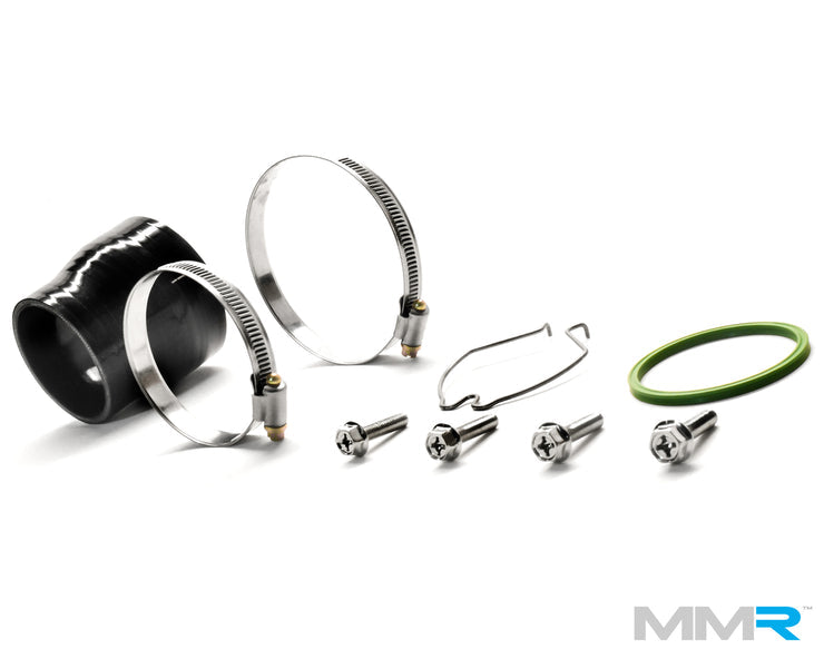 MMX Performance B58 chargepipe kit hoses for BMW M140i, M240i, 340i, and 440i, featuring high-quality automotive hoses.
