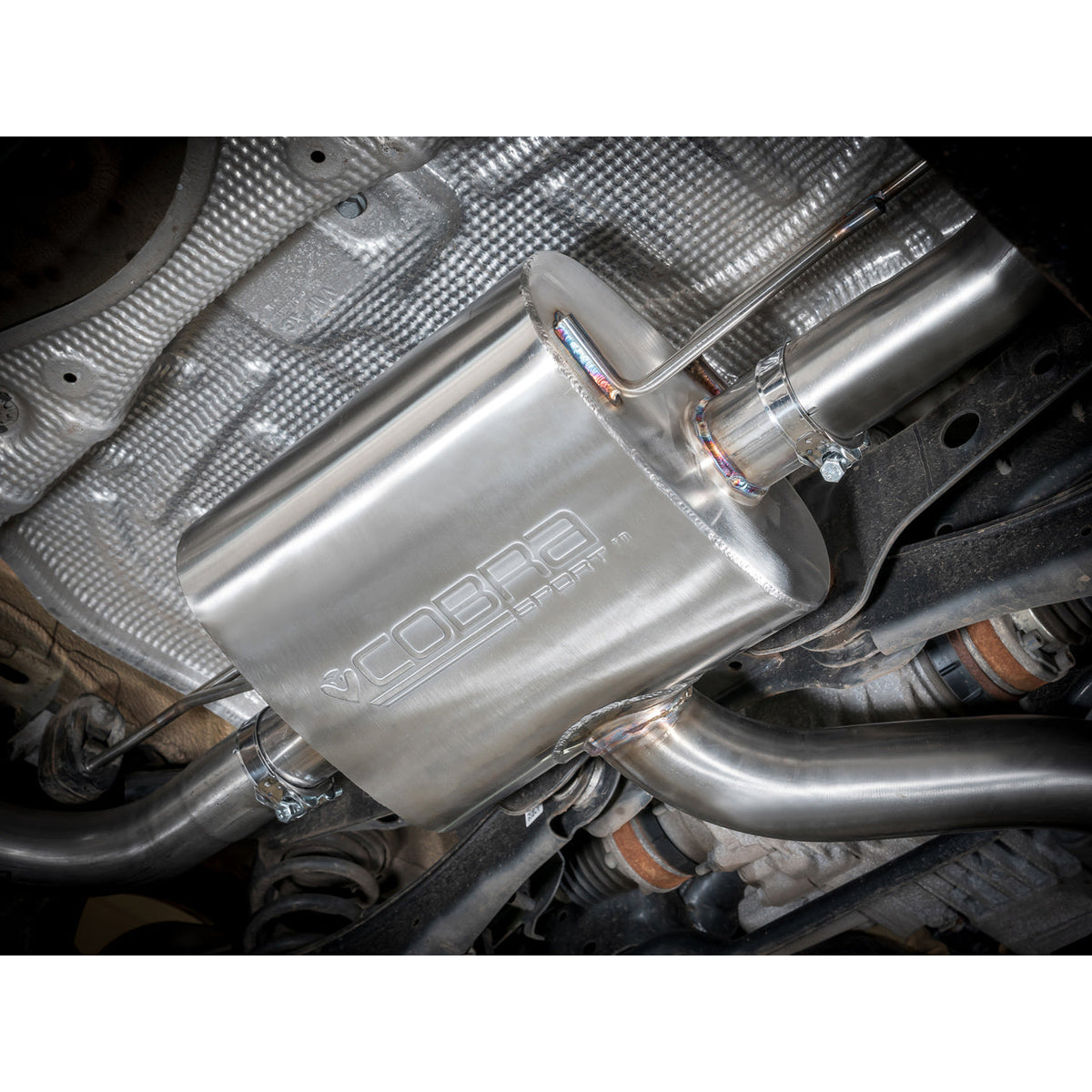 Cobra Sport Audi S3 8V GPF back exhaust system for 2019-2020 5-door Sportback, non-valved performance exhaust, metal finish