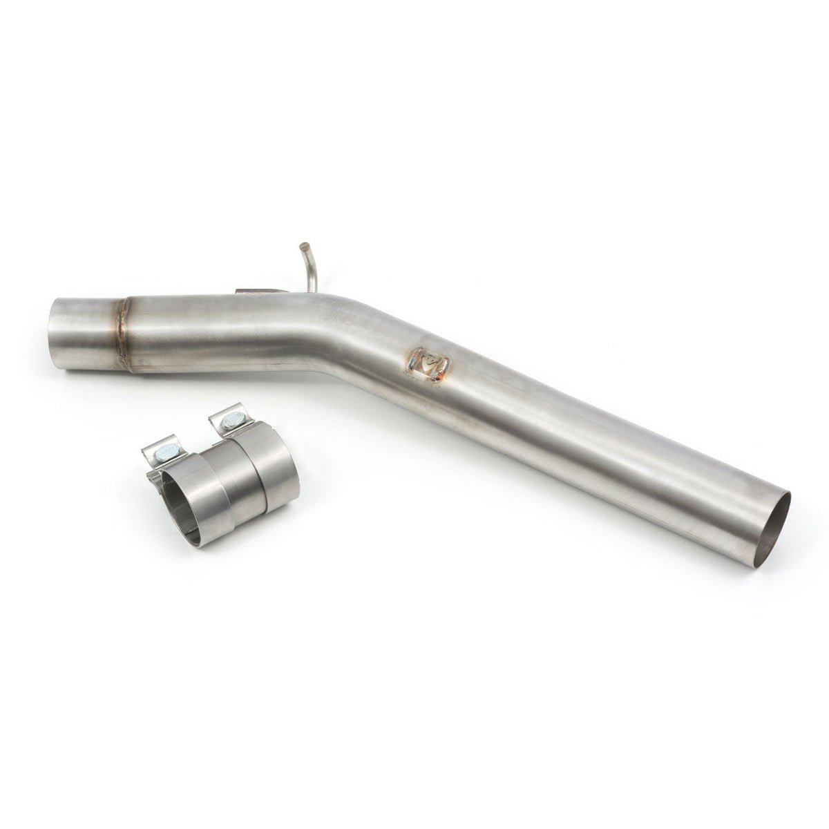 Cobra Sport VW Golf R Mk7 estate 2.0 TSI resonator delete centre section exhaust component, black metal with pipe connections