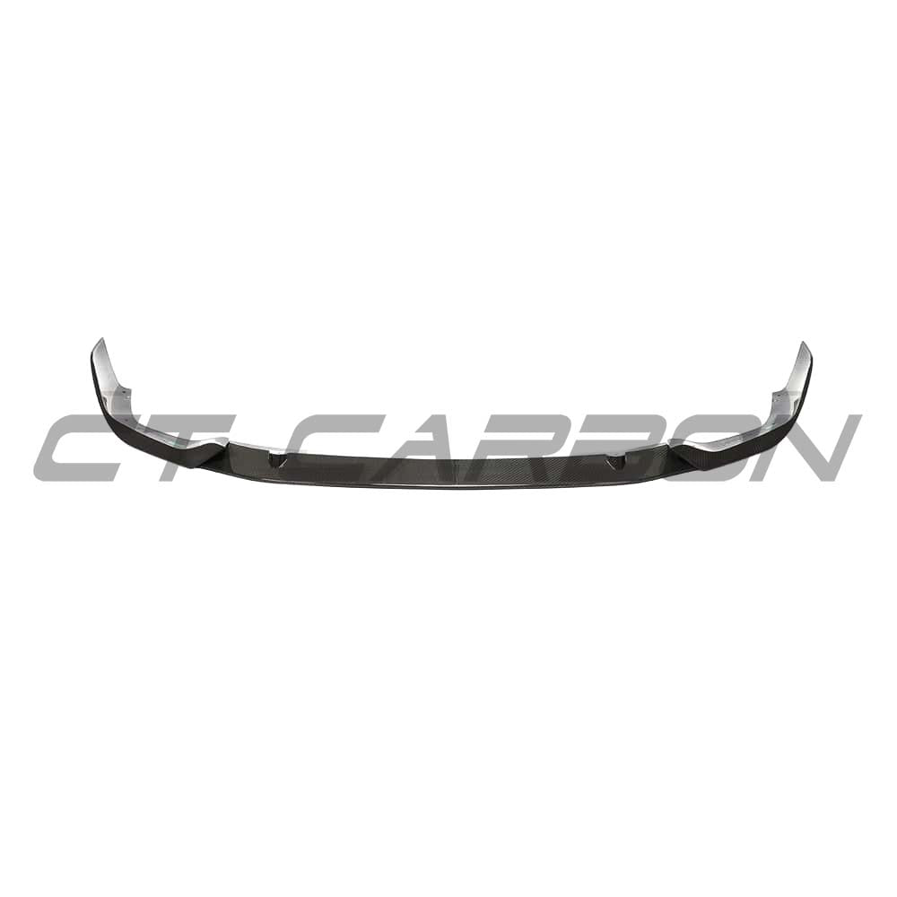 BMW 1 Series F40 carbon fiber splitter by CT Design, showing the sleek, aerodynamic rear splitter on the vehicle.