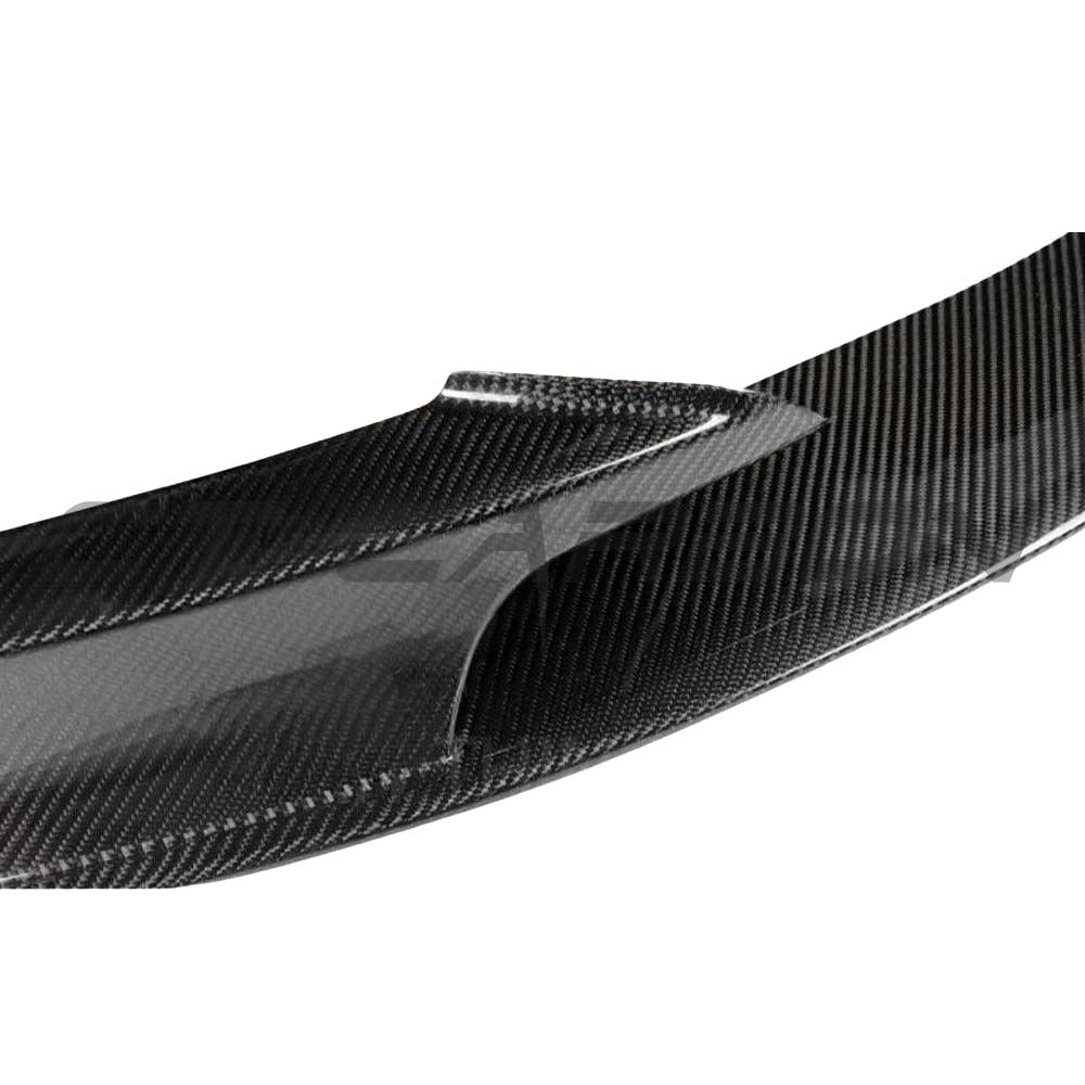 BMW F30 3 Series 2011-2019 CT Carbon full carbon fibre kit with splitter and MP style accents installed on the car.