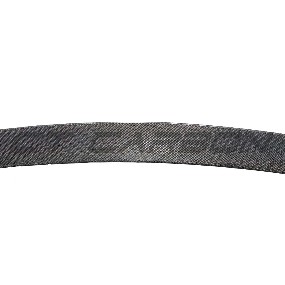 BMW M3 G80 G20 carbon fiber spoiler by CT Carbon, OEM-style wet carbon finish, mounted on the vehicle's rear.