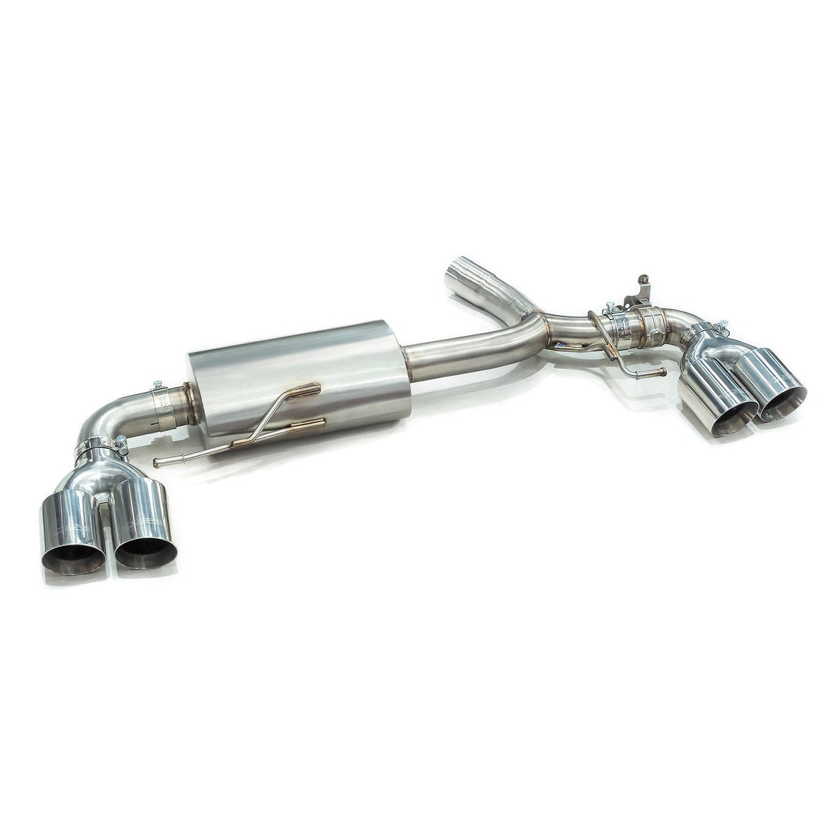 BMW 330e Touring G21 Cobra Sport quad valved rear axle back M3 style performance exhaust with boxed design