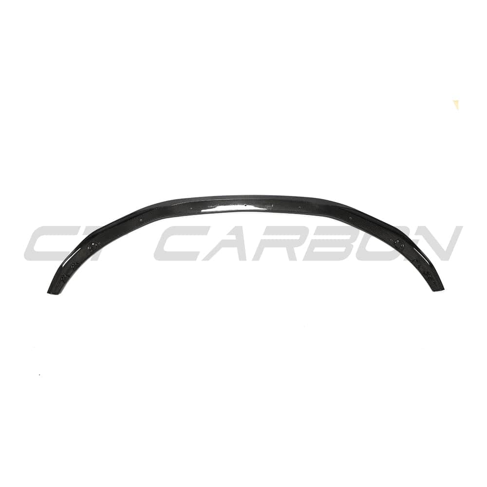 BMW G22 4 Series carbon fibre kit by CT Carbon, featuring splitter and V10 design, installed on front of the car.