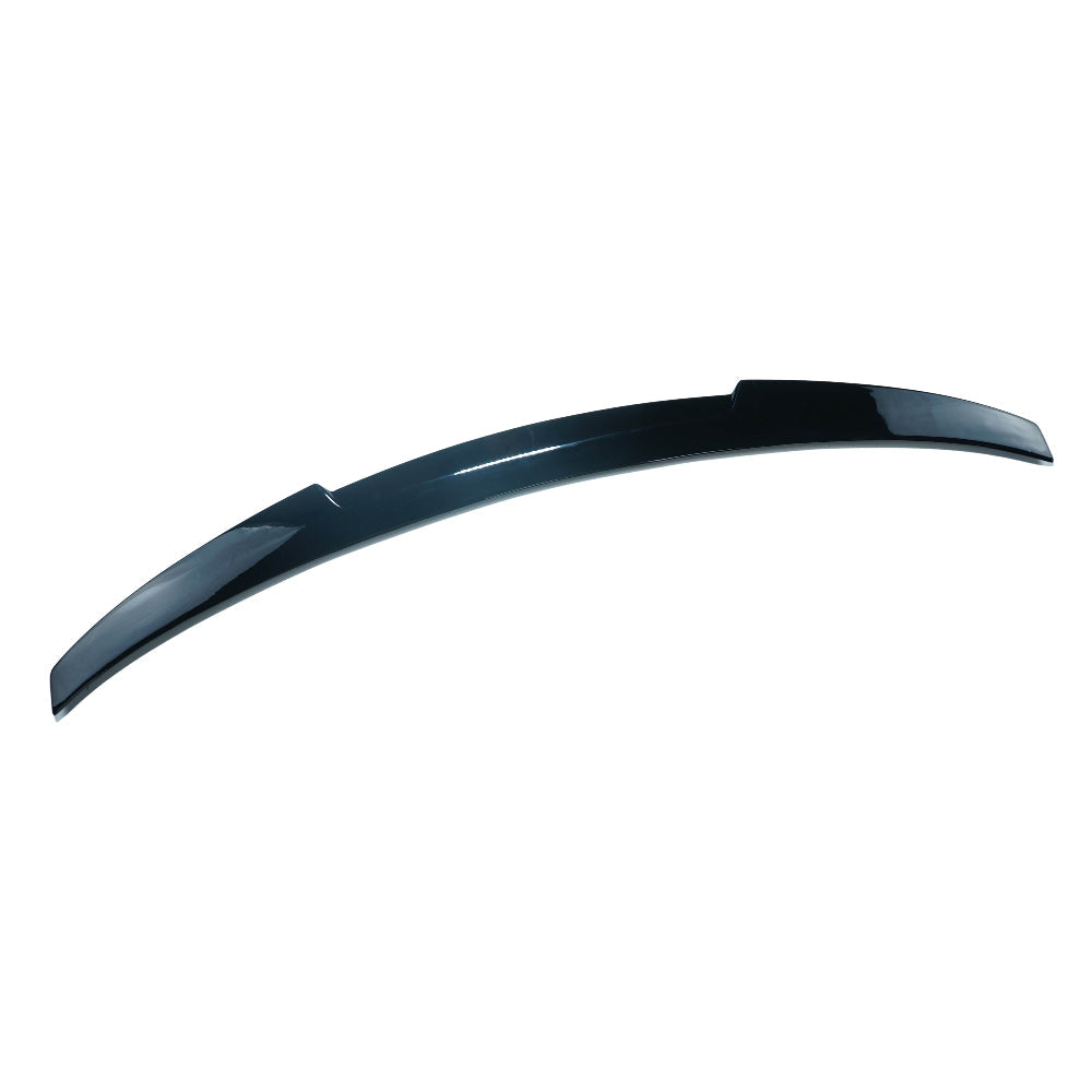 BMW 4 Series G26 and i4 gloss black spoiler by CT Carbon, showcasing sleek aerodynamic design and high-quality finish.