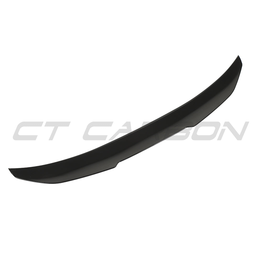 BMW 5 Series G30 gloss black V6 spoiler by CT Carbon, sleek automotive spoiler with a polished finish.