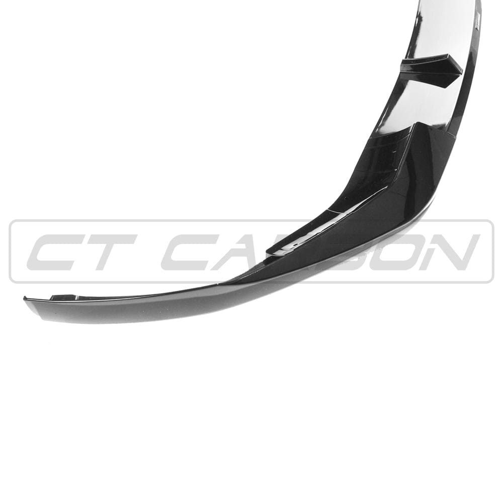 BMW 5 Series G30 G31 LCI CT Carbon gloss black splitter V2, automotive splitter with sleek black finish, front bumper accessory