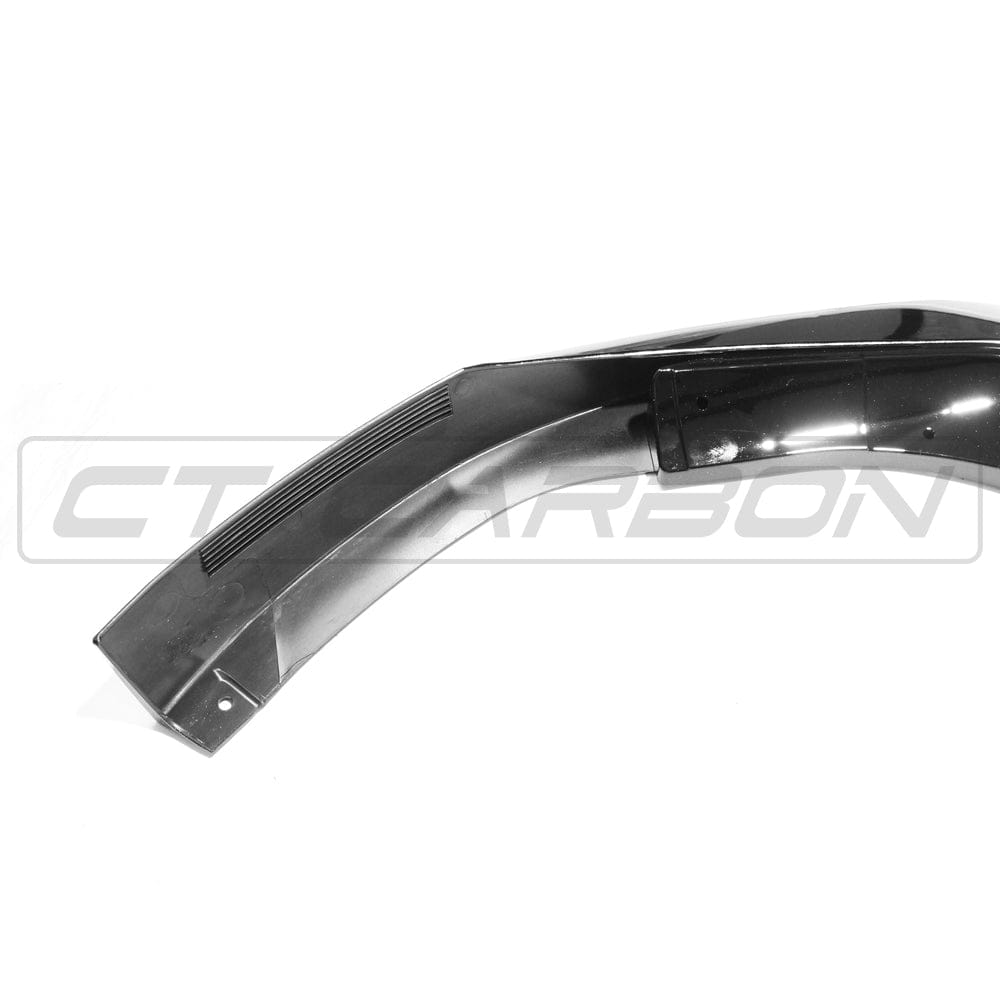BMW 5 Series G30 G31 LCI CT Carbon gloss black splitter V2, front car splitter with sleek finish and MP style design.
