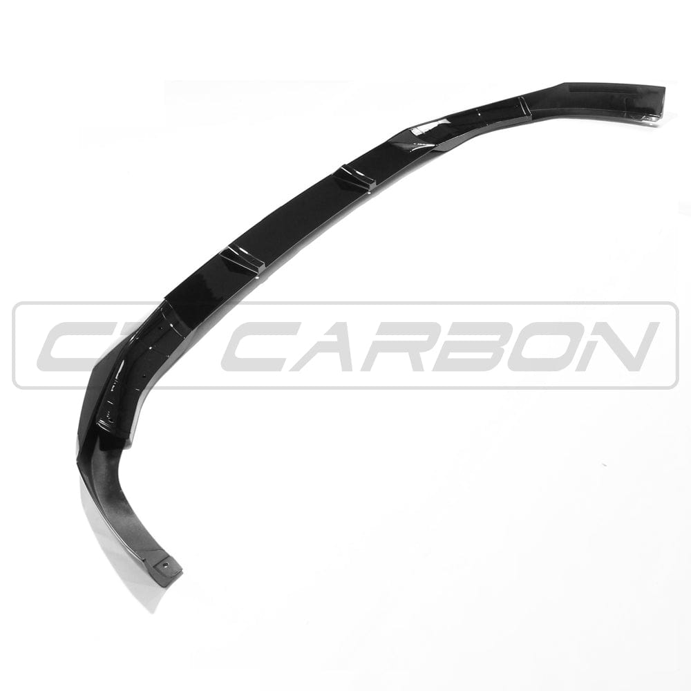 BMW 5 Series G30 G31 LCI CT Carbon gloss black splitter, V2, for enhanced front aerodynamic styling.