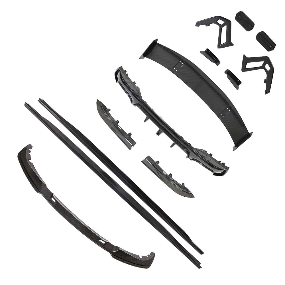 BMW G22 4 Series carbon fibre kit by CT Carbon featuring a swan neck wing and sleek carbon fiber design.