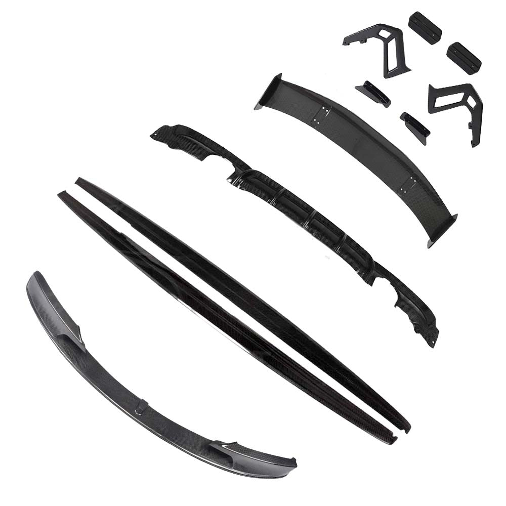 BMW F87 M2 carbon fibre wing with swan neck design from CT Carbon, part of the F30 3 Series full carbon fibre kit.