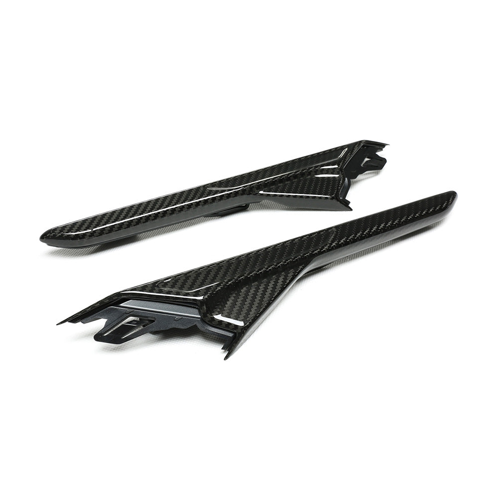 BMW F90 M5 M5 Competition carbon fiber fender trim accessory by CT Carbon installed on vehicle.