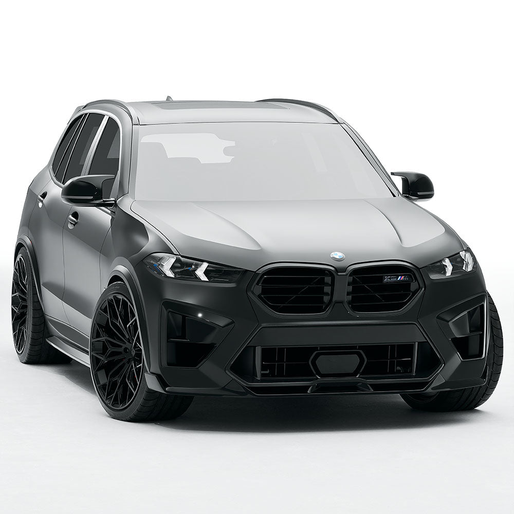 BMW F95 X5M 2023+ LCI carbon fiber full kit by CT Carbon, featuring sleek, high-quality carbon fiber parts for the vehicle.
