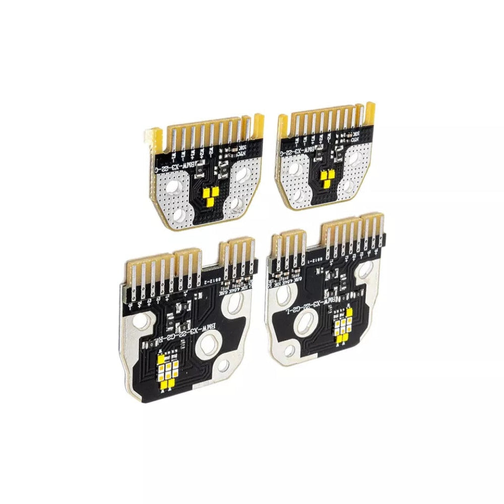 BMW G02 X4 LCI yellow adaptive DRL module set for 2022+ models by CT Carbon, showcasing the bright yellow LED daytime running lights.