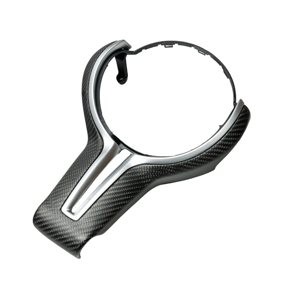 BMW Fxx M Carbon Fiber steering wheel trim accessory by CT Carbon, featuring a matte finish and sleek carbon fiber design.