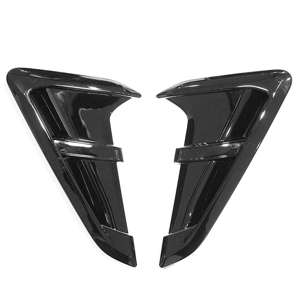 BMW G01 X3 gloss black fender trims by CT Carbon, close-up of sleek, durable accessory enhancing vehicle exterior design.