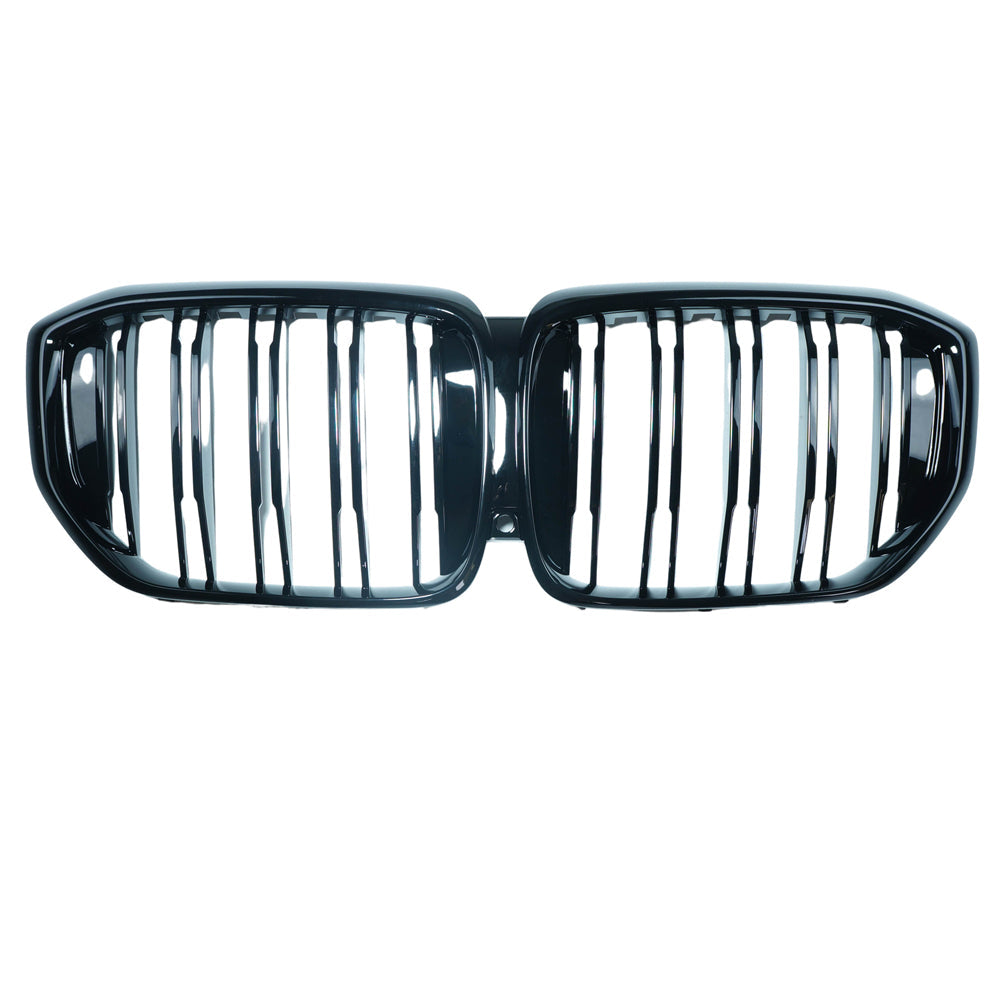 BMW G05 X5 LCI 2024 CT Carbon gloss black double slat grille, automotive replacement part for enhanced front-end style.
