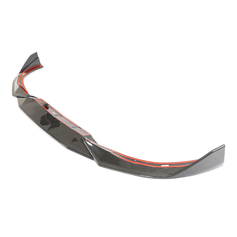 BMW G42 2 Series carbon fibre splitter by CT Design, showing the sleek, aerodynamic front splitter on the sporty vehicle.