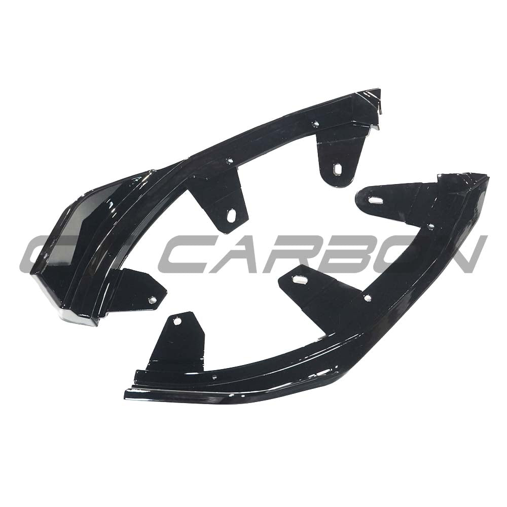 BMW G42 2 Series gloss black splitter by CT Carbon, showing the aerodynamic front splitter on the vehicle.