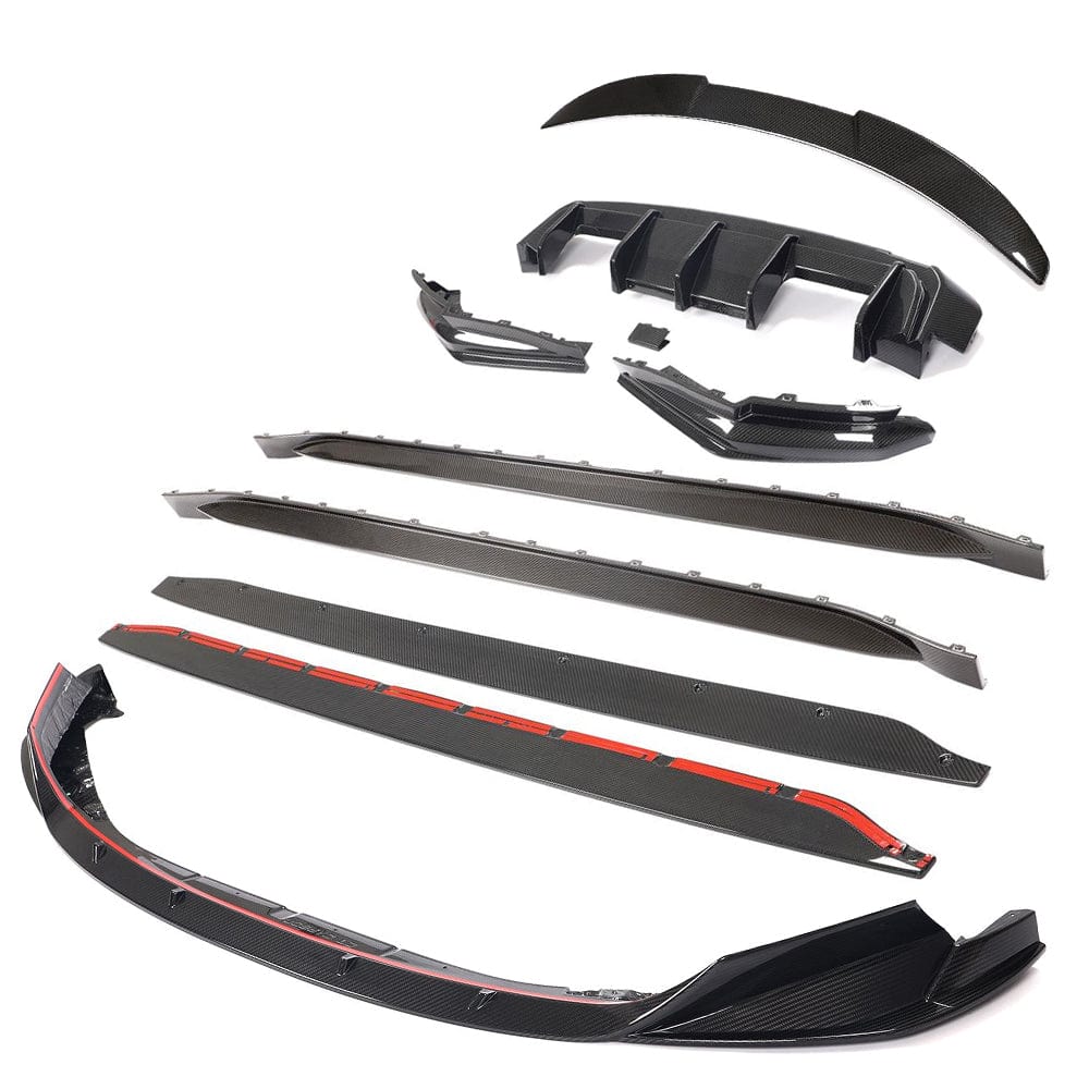 BMW G80 M3 full carbon fiber kit by CT Design, showcasing lightweight, high-performance carbon fiber components on the car.