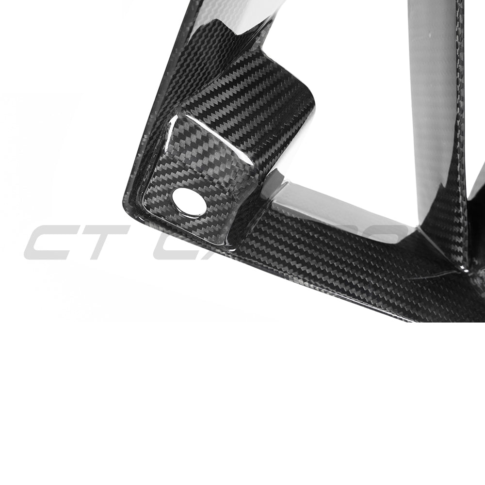 BMW G87 M2 carbon fiber front ducts by CT Carbon, lightweight automotive accessories with a sleek carbon fiber finish.