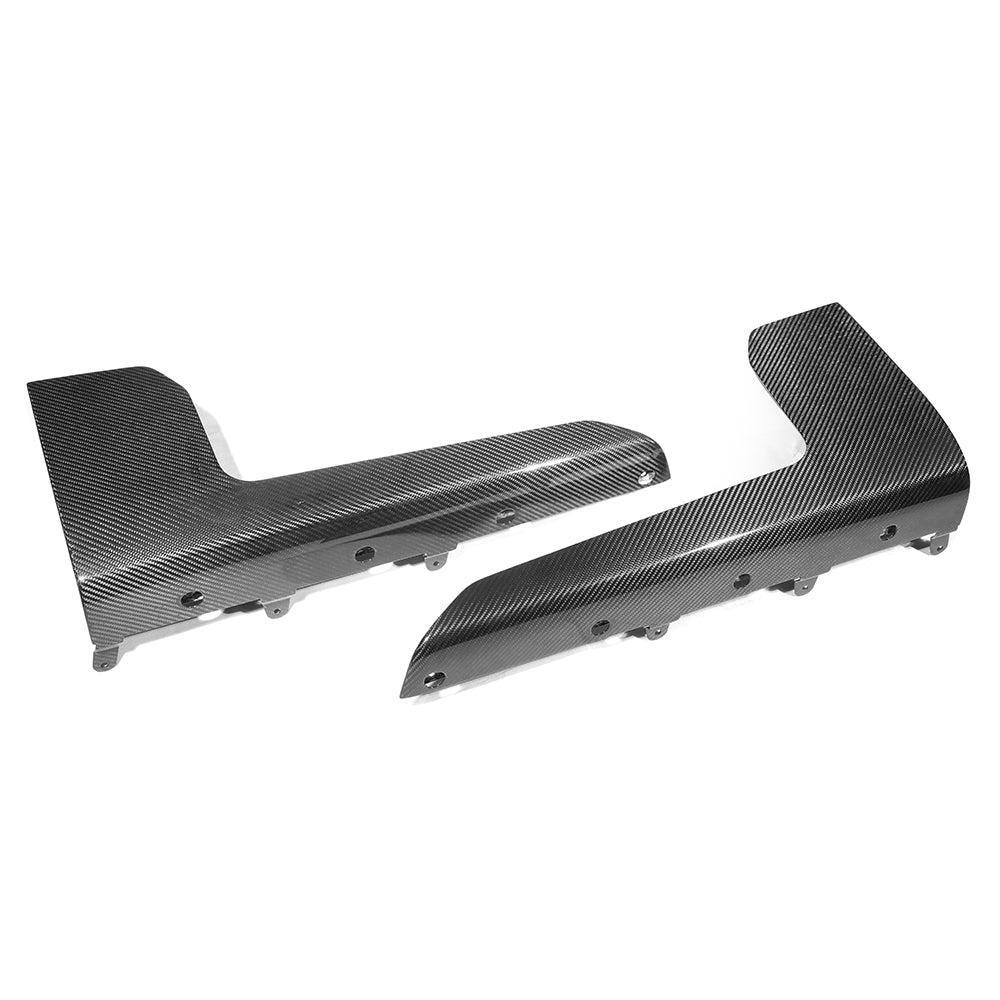 BMW G87 M2 carbon fibre side skirts by CT Carbon, V2 style, showcasing sleek, lightweight automotive side skirt design.