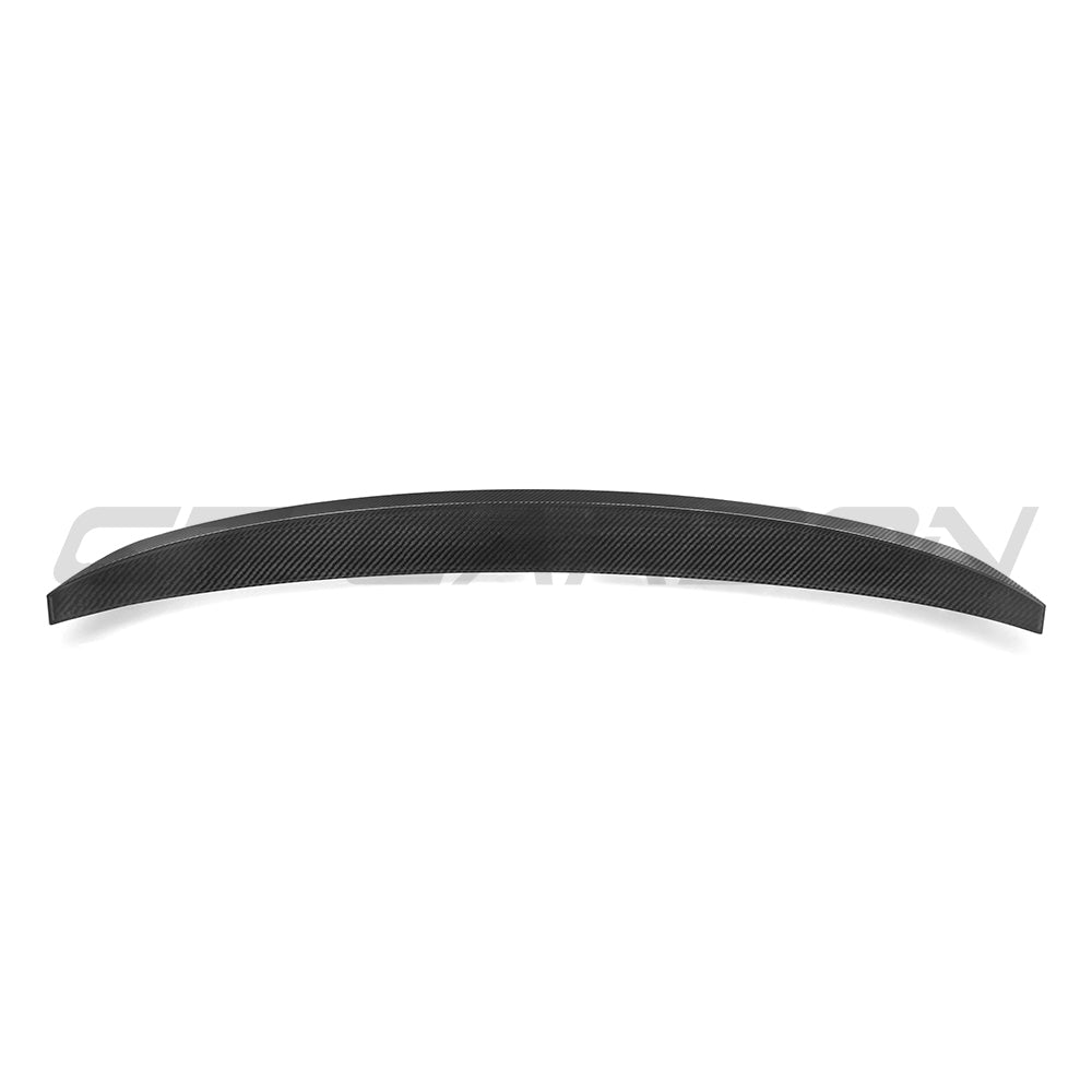 BMW G90 M5 and G60 5 Series 2023 carbon fibre spoiler by CT Carbon, showing sleek, aerodynamic design on the vehicle.