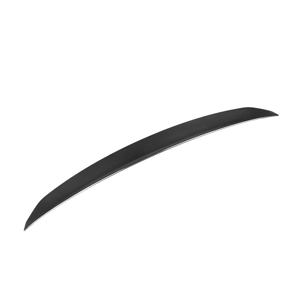 BMW G90 M5 and G60 5 Series 2023 carbon fibre spoiler by CT Carbon, showing the sleek, aerodynamic design on the vehicle.