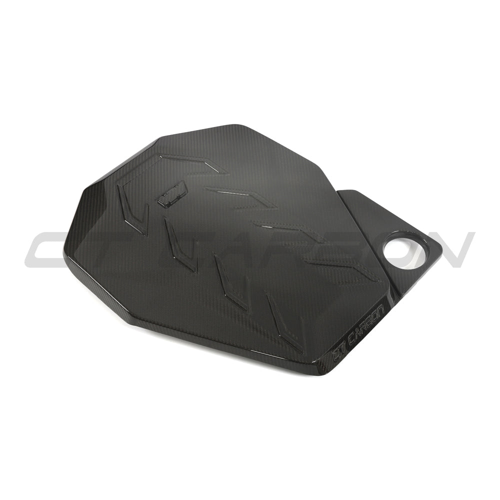 BMW G90 G99 M5 and M5 Touring 2024 carbon fibre engine cover by CT Design, showcasing sleek, lightweight automotive accessories.