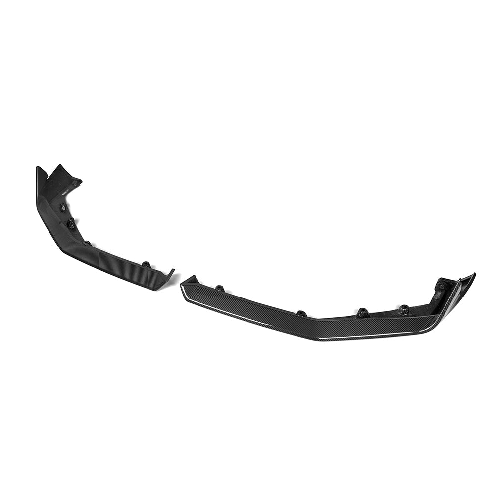 BMW G90 G99 M5 2024 carbon fibre splitter by CT Carbon, showing the sleek aerodynamic front splitter detail.