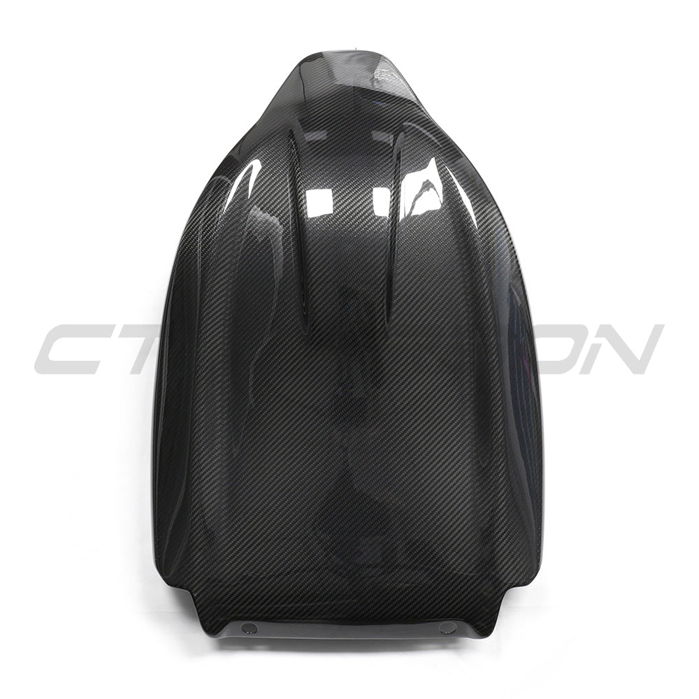BMW GXX/F9X carbon fiber seat backs by CT Carbon, featuring sleek, lightweight full carbon fiber design for automotive interior upgrades.