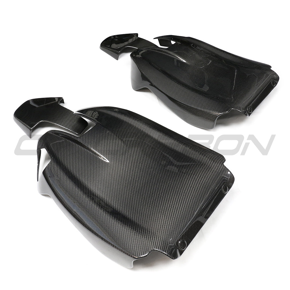 BMW GXX/F9X/G42 coupe and convertible full carbon fiber seat backs by CT Carbon, showcasing sleek, lightweight automotive interior accessories.
