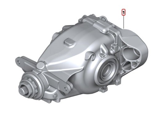 Genuine BMW M Performance limited slip differential for F20, F21, and F22 models, showing the high-precision automotive component.