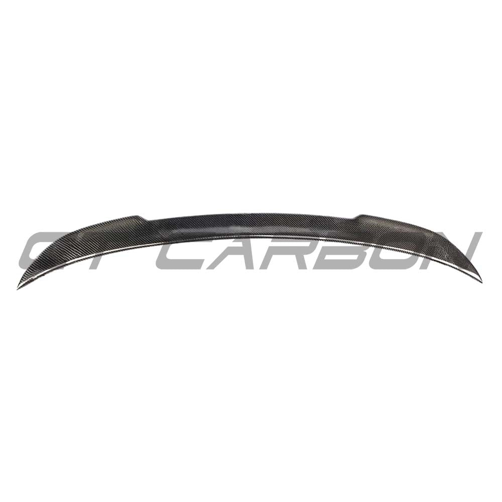 BMW M2 Carbon Fibre Spoiler by CT Carbon, F87 and F22 2 Series, showcasing sleek, lightweight carbon fiber design on the car.