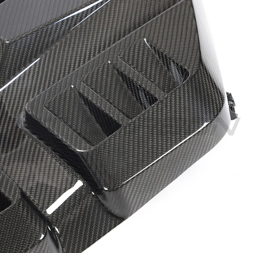 BMW M2 M3 M4 G87 G80 G81 G82 G83 Carbon Fibre Engine Dress Up Kit by CT Carbon, showing sleek carbon fibre components installed in the engine bay.