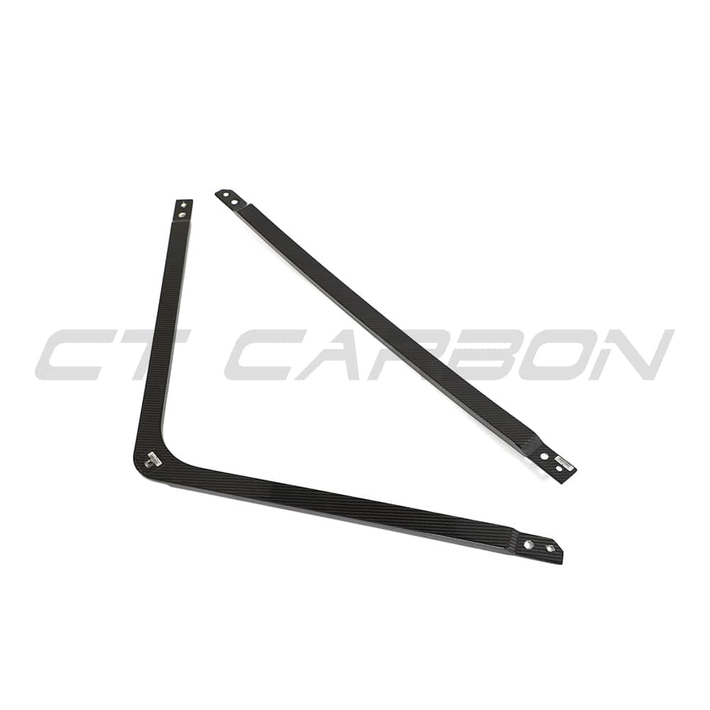 BMW M2, M3, M4 G87, G80, G81, G82, G83 carbon fibre engine strut brace by CT Carbon, shown installed in the engine bay.