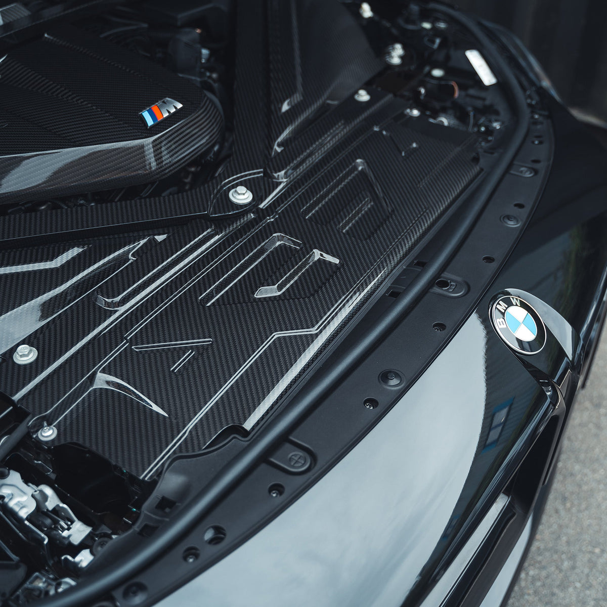 BMW M2, M3, M4 G87, G80, G81, G82, G83 carbon fibre slam panel cover by CT Carbon, front car accessory.