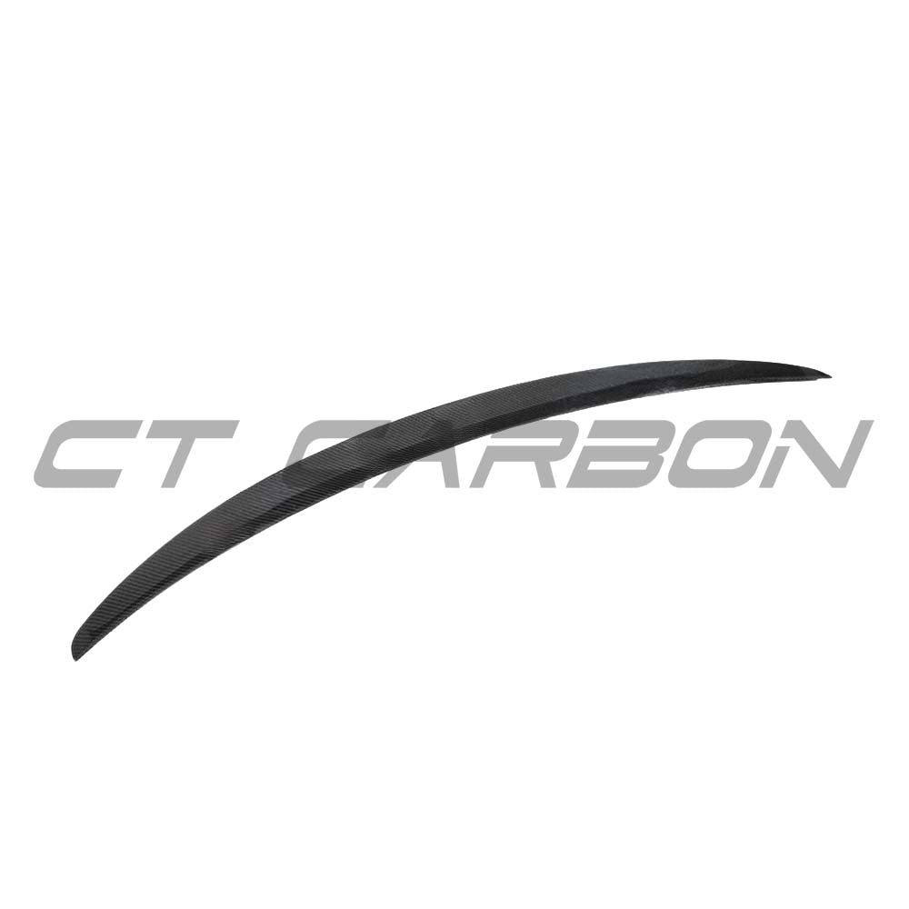 BMW M2 F87 M2C F22 carbon fibre spoiler by CT Carbon, showcasing the sleek, lightweight design on a sporty car model.
