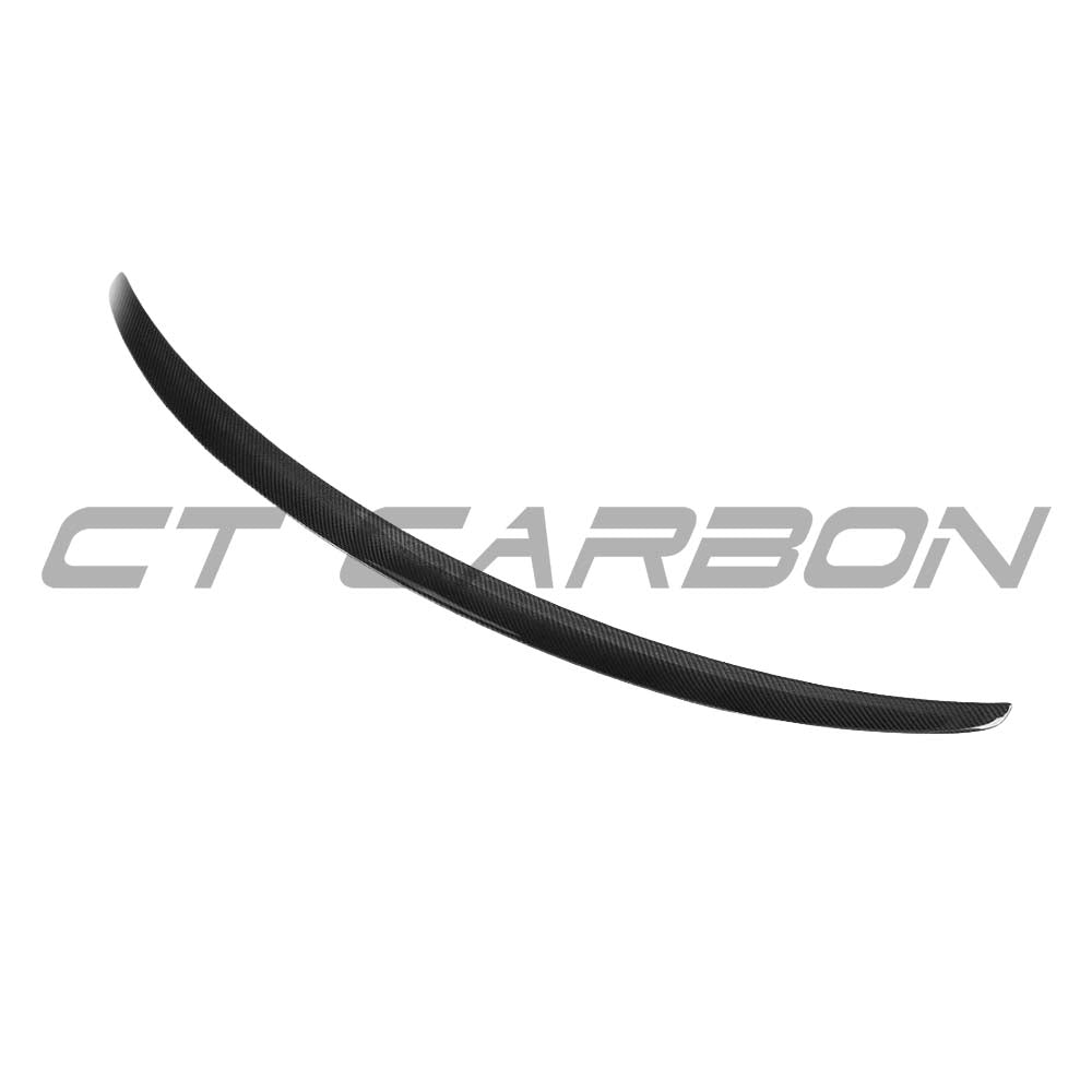 BMW M2 F87 M2C F22 carbon fibre spoiler by CT Carbon, showing sleek aerodynamic design for 2 Series coupe and hatchback.