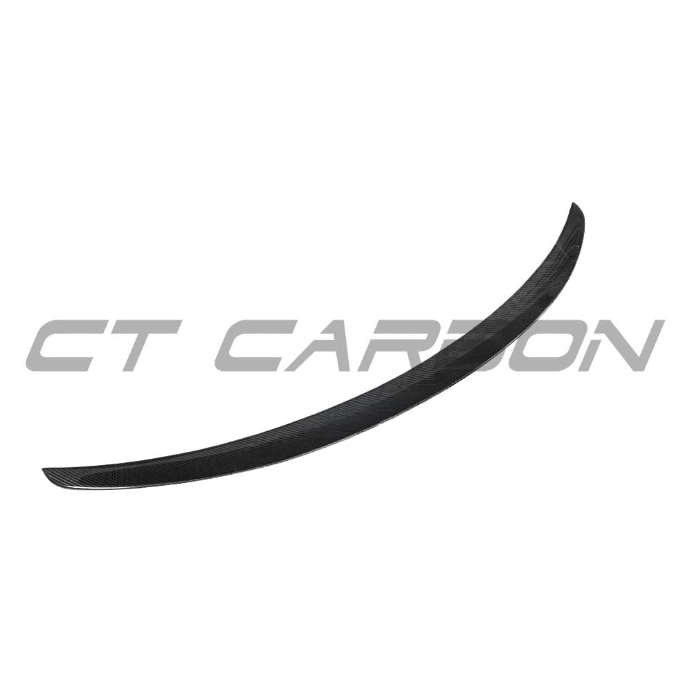BMW M2 F87 M2C F22 carbon fibre spoiler by CT Carbon, showing the sleek, aerodynamic design on the car's rear.