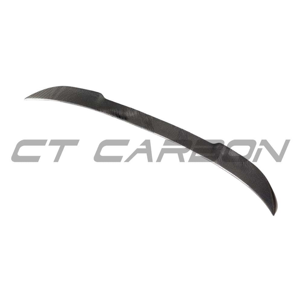 BMW M3 F80 and F30 3 Series carbon fibre spoiler by CT Carbon, V2, showcasing sleek aerodynamic design and high-quality material.