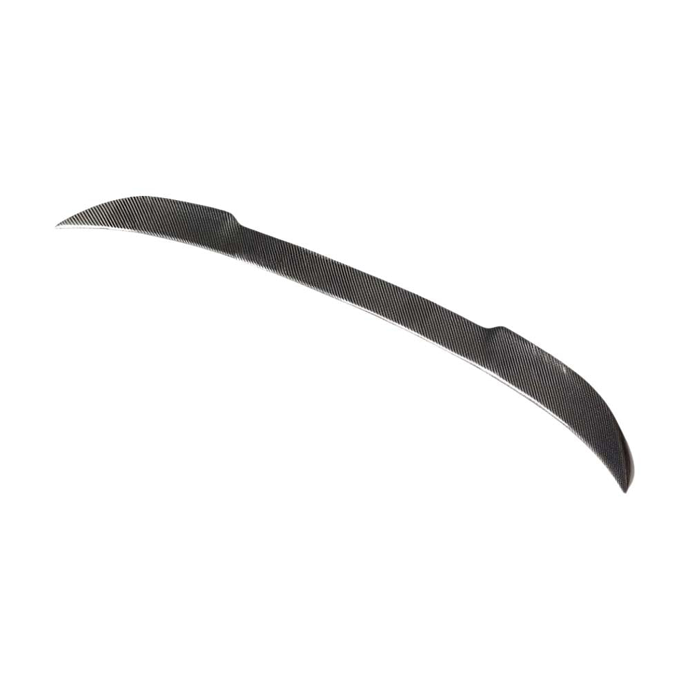BMW M3 F80 and F30 3 Series carbon fibre spoiler by CT Carbon, V2 style, showing the sleek aerodynamic design on the car.