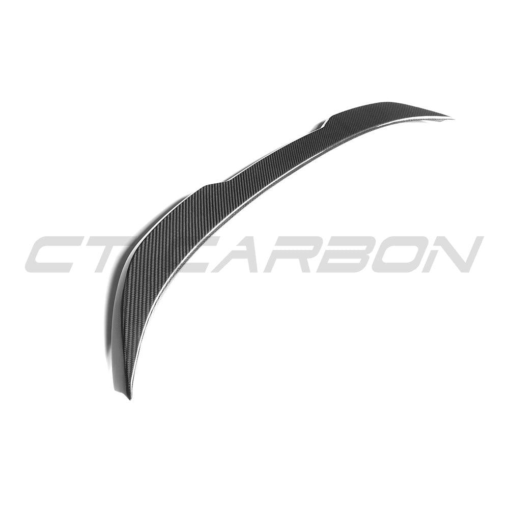 BMW M3 F80 and F30 3 Series CT Carbon pre-preg carbon fibre spoiler V2 installed on the vehicle.
