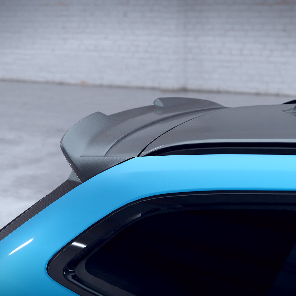 BMW M3 G81 G21 carbon fibre spoiler by CT Carbon, V2 design, showing sleek aerodynamic style on the car's rear.